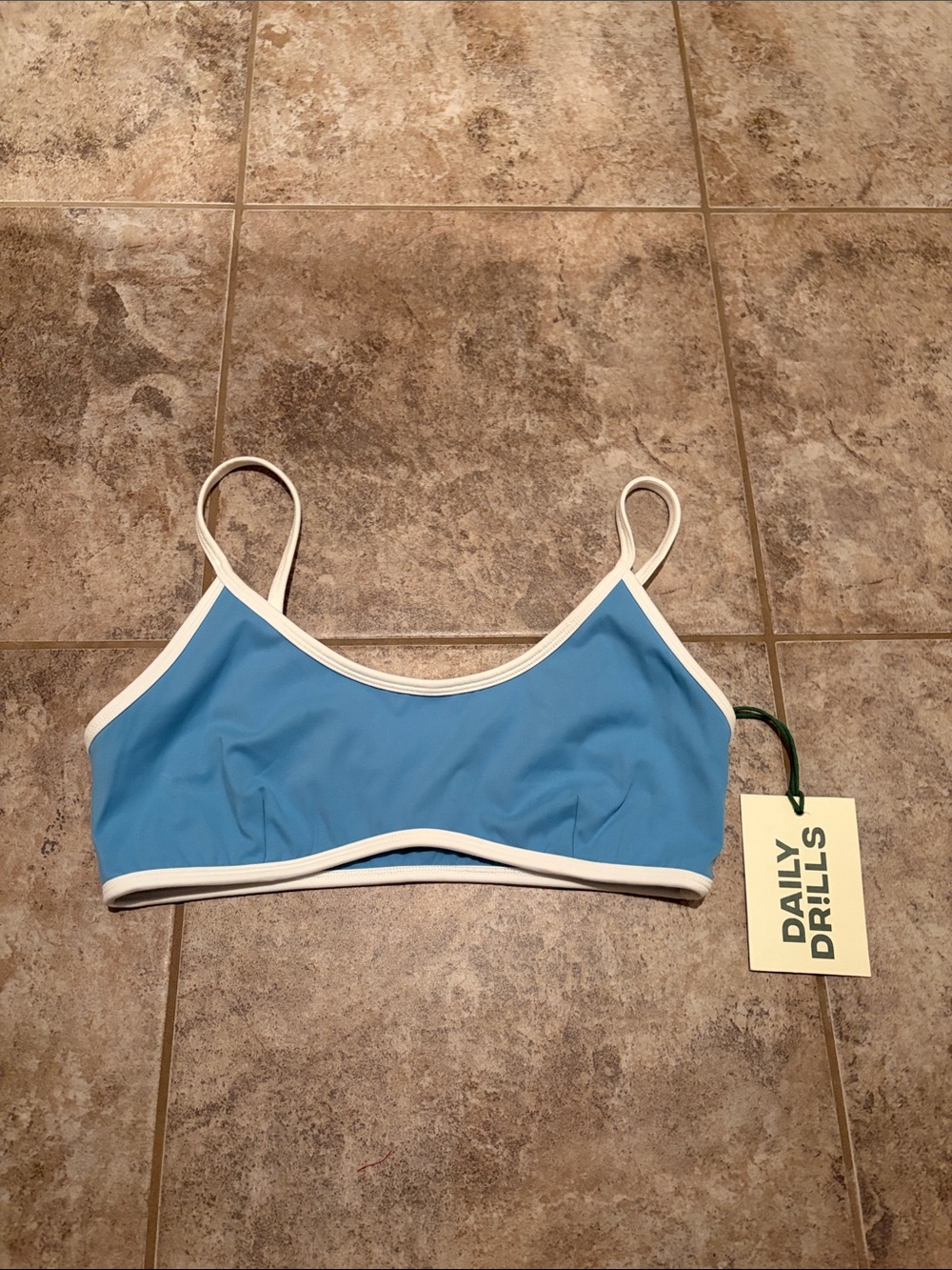 daily drills go stretch malibu blue bra